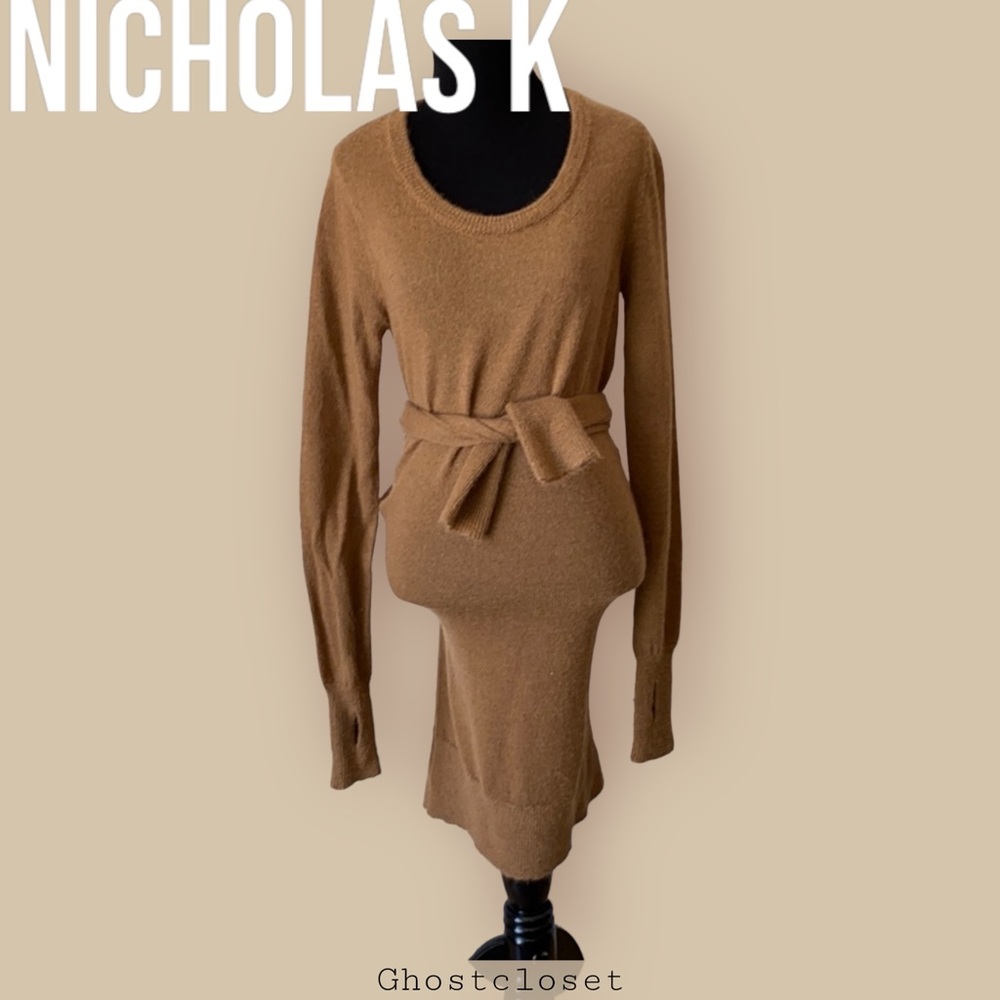 NWT Nicholas K camel Frea dress size xs